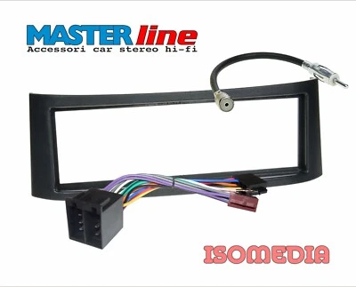 MASCHERINA RADIO UN DIN PER SMART COUPE ROADSTER + CONNETTORI ISO E ANTENNA - Immagine 1 di 4