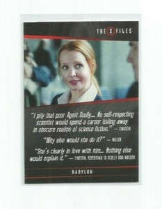 THE X FILES 2018 RITTENHOUSE SEASONS 10 &11 THE QUOTABLE (BABYLON) CARD #Q12