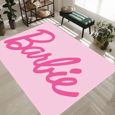 Pink Barbie-Themed Rug – Stylish, Playful, Modern Design for Kids and Teen Rooms - Image 1 of 4