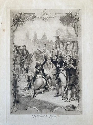 GRAVURE ÉROTIQUE - LA DAME DE LIANCOUR - LA FESSÉE EN PUBLIC - Photo 1/4
