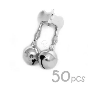 50pz Fish WOW!® Allarme Pesca Doppio Allarme Doppio Campane Anelli con Clip di Morsetto NUOVO - Foto 1 di 6
