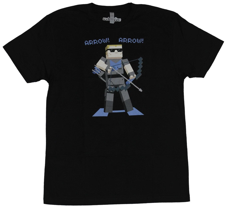 Nueva Camiseta Hawkeye Avengers Adulto - Imagen Estilo Bloque de Pixeles Flecha Foto 1 de 1