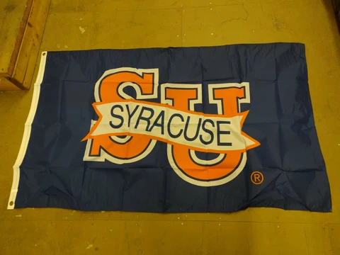 Officially Licensed NCAA Syracuse Orange Team Logo 3' x 5' House Flag Navy Cover