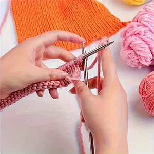 4 PAIRS KNITTING NEEDLES SINGLE POINT 25cm- 4mm: 5mm: 6mm: 8mm: PLASTIC HOBBY UK - Picture 1 of 8