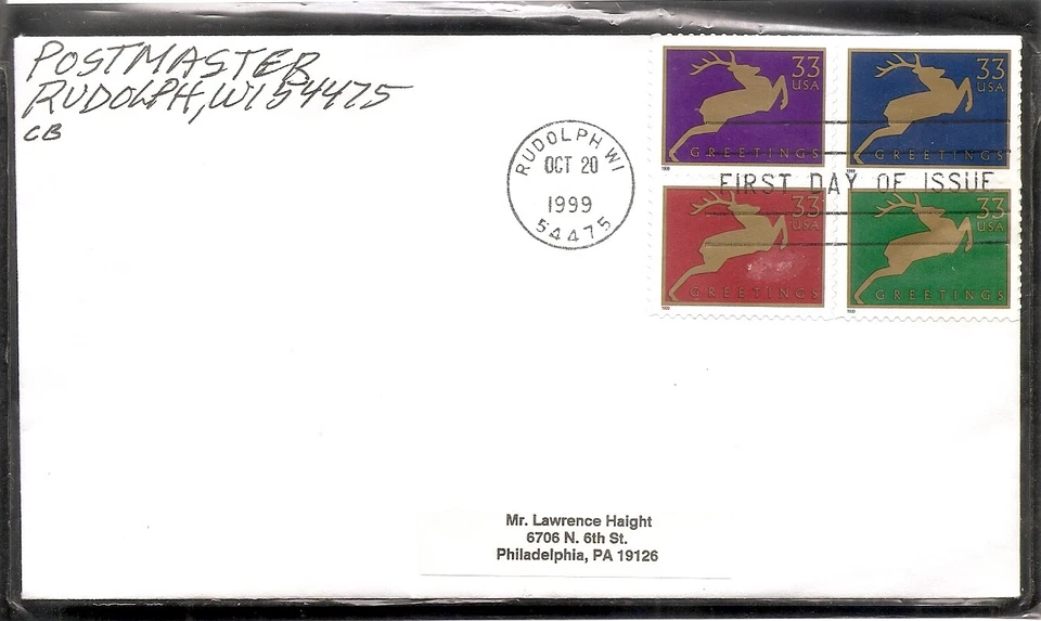 US SC # 3359a Deer FDC. No Cachet - Image 1 of 1