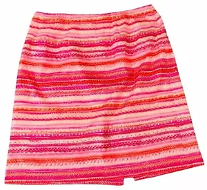 Talbots Womens Skirt Sz 12 Pinks Purple Mini Geo Design Spring Summer - Picture 1 of 5