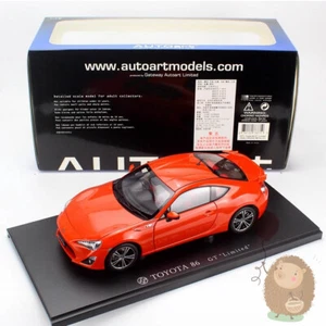 Autoart 1/18 Toyota 86 GT Alloy Diecast Model Car Ornaments Gifts Orange/White - Picture 1 of 11