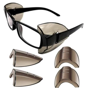 2 Pairs Eye Glasses Side Shields, Flexible Slip on Side Shields - Picture 1 of 8