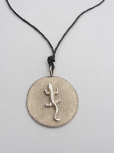 Lézard : Pendentif en Argent 925 - Pendentif Avec Iguana - Gecko - - Picture 1 of 3