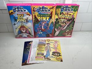 The Pink Panther Cartoon Collection VHS Lot Jet Pink Prehistoric Bananas