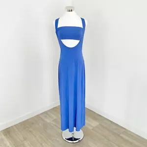 Kookai Dress Womens FR 38 AU 10 Electric Blue Mila Maxi Sleeveless Cut Out New - Picture 1 of 11