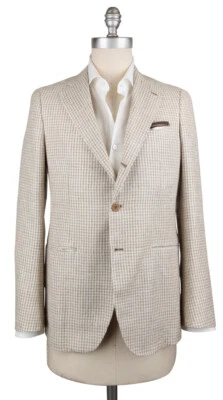 Principe d'Eleganza Beige Houndstooth Sportcoat - (GU3BX5) - Image 1 of 4