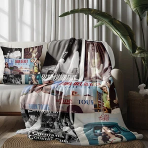 Throw Blanket and Pillowcase Set of 2,Lana Del Rey Thin Bed Couch - Picture 1 of 6