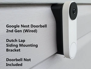 Google Nest Doorbell 2nd Gen Wired Dutch Lap 4.5 Siding Mounting Bracket Wedge - Bild 1 von 12