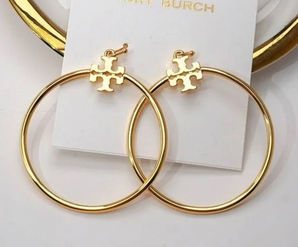 Tory, Gold Tone Stacked Hoop Earrings - Image 1 of 4