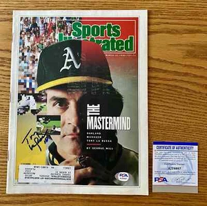 Tony LaRussa Sports Illustrated March 1990 Signed Magazine PSA COA RARE B - Picture 1 of 1
