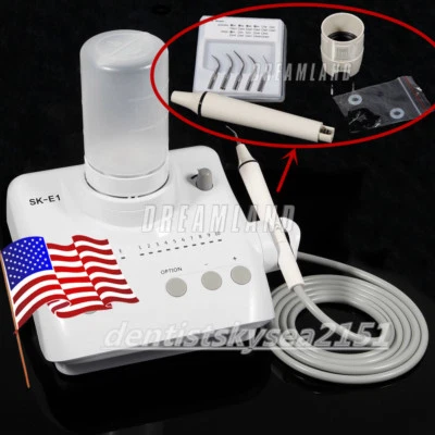 US! Escalador ultrasónico dental Cavitron apto para EMS + pieza de mano + puntas + botellas SK-E1 FDA Foto 1 de 4