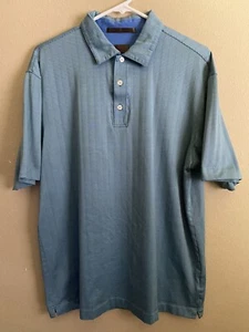 Tiger Woods Polo Shirt Nike Golf Collection Mens Size Medium Striped - Picture 1 of 5
