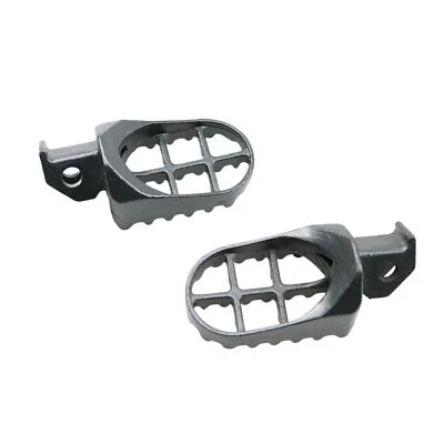 Grey Steel Foot Pegs Pedals For Suzuki RM85 85L DRZ 125 125L 2003-2006 Off-Road - Image 1 of 4