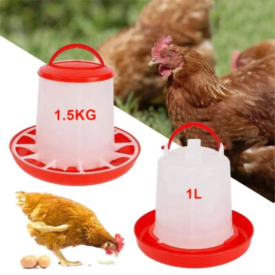 1L Geflügeltränke 1.5kg Futterautomat im Set wählbar Hühner Hühnertränke - Bild 1 von 4