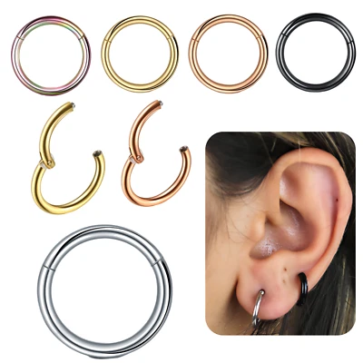 Nasenring Septum Piercing Clicker Universal piercing für Septum Nase Lippe Ohr - Bild 1 von 4