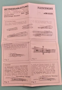 Fleischmann H0, Betriebsanleitung für Weichen - Bild 1 von 2