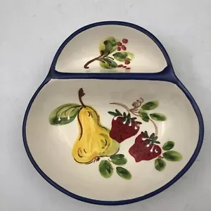 Faireal Alcobaca Olive Dish Ceramic Hand painted From Portugal Numbered 557 - Picture 1 of 6