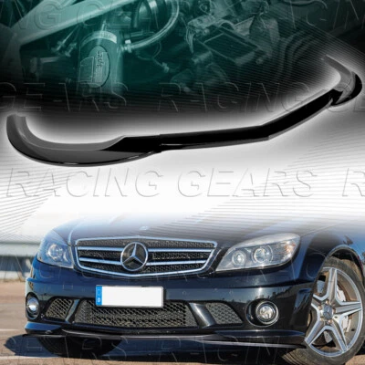KIT DE CARROCERÍA LABIO PARACHOQUES DELANTERO PINTADO NEGRO SPOILER APTO 08-11 MERCEDES-BENZ C63 AMG Foto 1 de 4