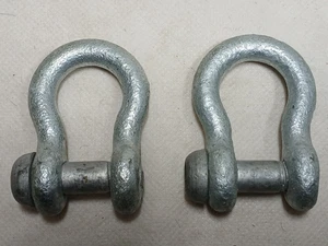 2 ANCLAJE DE GRILLETE DE ARCO GALVANIZADO 9/16" - Tornillo de horquilla hexagonal de seguridad a prueba de manipulaciones - Imagen 1 de 5