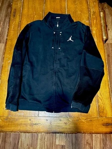 Nike Air Jordan Flight Team Black Full-Zip Jacket XXL Tall B33 - Picture 1 of 4