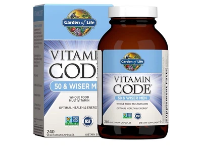 Garden of Life Vitamin Code 50 & Wiser Men 240 cápsulas vegetales (suministro para 60 días) 05/2026 Foto 1 de 4