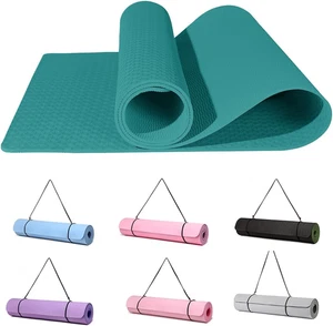 Tappetino Da Yoga E Fitness, Extra Spesso, Antiscivolo, per Sport, Pilates, Pale - Foto 1 di 12