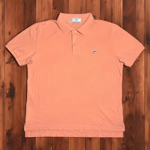 Southern Tide The Skipjack Polo Shirt Mens Medium Peach Casual Cotton Stretch - Picture 1 of 6