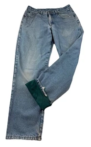 Vintage LL Bean Double L Relaxed Fit Flanell gefütterte Jeans 34x33 (Etikett35x34) - Bild 1 von 16