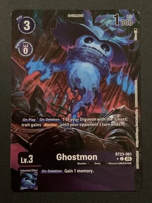 Ghostmon BT23-061 C - Box Topper - BT23 Hackers Slumber - Digimon TCG - Image 1 of 3