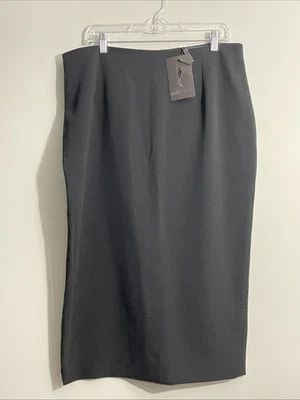 Falda Lápiz Marina Rinaldi Para Mujer Negra Cady Talla 14 Elegante Minimalista Oficina Foto 1 de 4