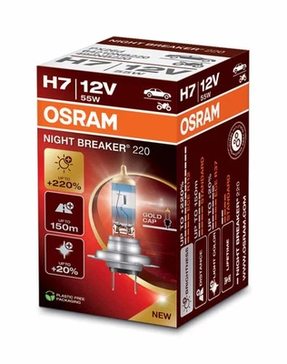 OSRAM NIGHT BREAKER 220 H7 Halogen-Scheinwerferlampe 12V 1500lm - Bild 1 von 3
