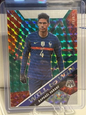 2021 Panini Mosaic UEFA EURO #29 Raphael Varane Will to Win Mosaic Green - Image 1 of 2