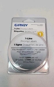 Garvey Etiketten für den Monarch 1131 1-zeiliger Etikettierer weiß 2500 Etiketten/Rolle - Bild 1 von 2