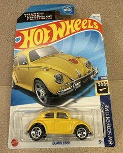 Hot Wheels 186/250 Transformers Bumblebee 9/10 HW Screen Time -NEW Bright Yellow - Picture 1 of 8