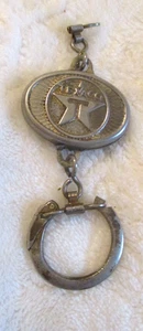 Vintage~Silver Tone~TEXACO Key Chain~3.0" - Picture 1 of 10