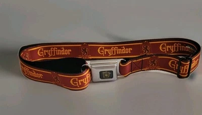 Cinturón/cinturón de seguridad ajustable con hebilla Gryffindor Harry Potter oro rojo 32-52 Foto 1 de 4