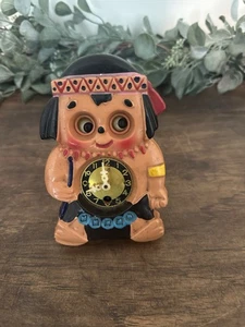 Orologio a pendolo vintage Mi-ken occhi mobili carica INDIAN BOY - Foto 1 di 2