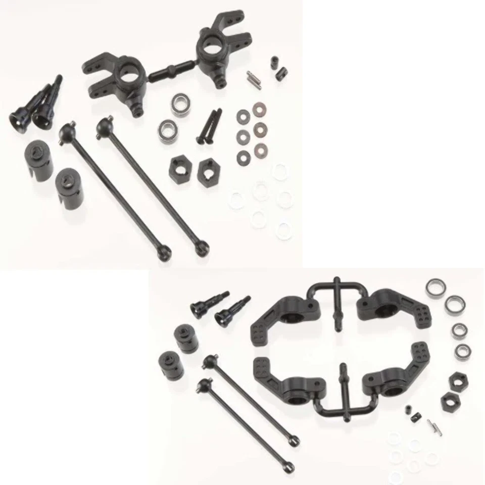 New Tekno RC M6 Front & Rear Driveshafts & Steering Block Set Stampede / Slash 4 - Image 1 of 3