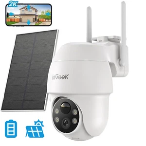 ieGeek Security Camera Wireless Outdoor 2K Battery Powered Camera w/ Solar Panel - Picture 1 of 10