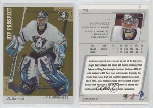2002-03 ITG Be A Player Between the Pipes /10 Jean-Francois Damphousse Rookie RC