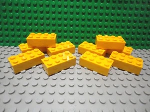 Lego 10 Bright Light Naranja 2x4 Bloque de ladrillo NUEVO - Imagen 1 de 1