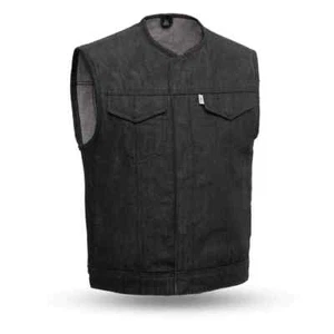 First Manufacturing Company Murdock - Men's Motorcycle Denim Vest - Picture 1 of 2