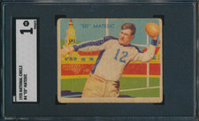 1935 NATIONAL CHICLE FOOTBALL #4 ED MATESIC SGC 1