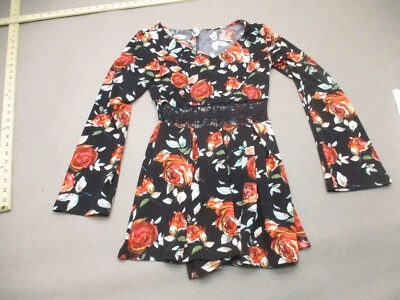 Mameluco de manga larga elástico cuello en V cintura encaje floral talla M para mujer XHILARATION 669 Foto 1 de 4